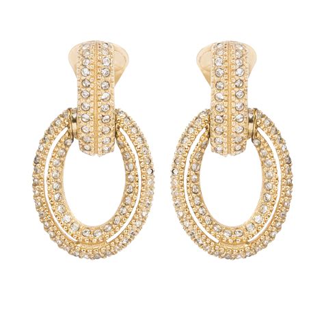 hoop earrings dior|christian dior hoop earrings.